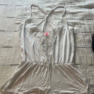 Victoria secret white lingerie romper
